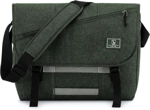 OIWAS Messenger Bag for Men, 15.6 Inch Laptop Crossbody Bags Women Casual Satchel Shoulder Bag College Travel Office Briefcase (15.6 Inch, Dark Green)