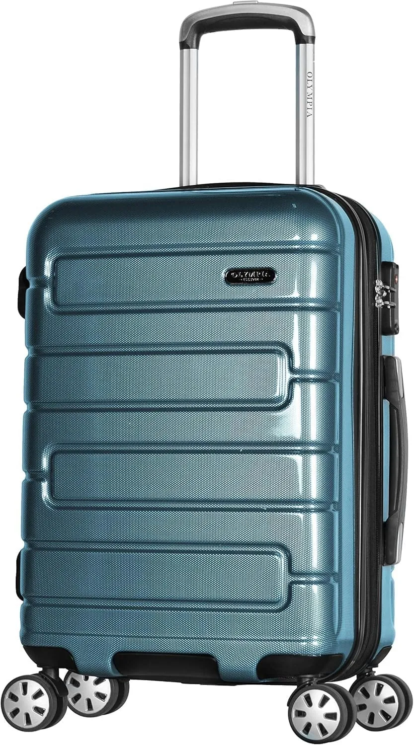 Olympia U.S.A. Nema 22-inch Carry On Luggage Expandable Lightweight Hardside Double 4 Wheel Spinner Suitcase with TSA Lock and Hidden Laptop Compartment