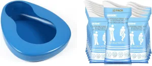 ONEDONE Bedpan for Women Bed Pans for Men Disposable Urinal Bags 12 Pack Travel Pee Bags