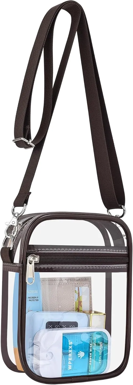 OrabenClear Messenger Bag Clear Bag Stadium Approved, Clear Purse Clear Crossbody Bag for Work, Workout, Sports