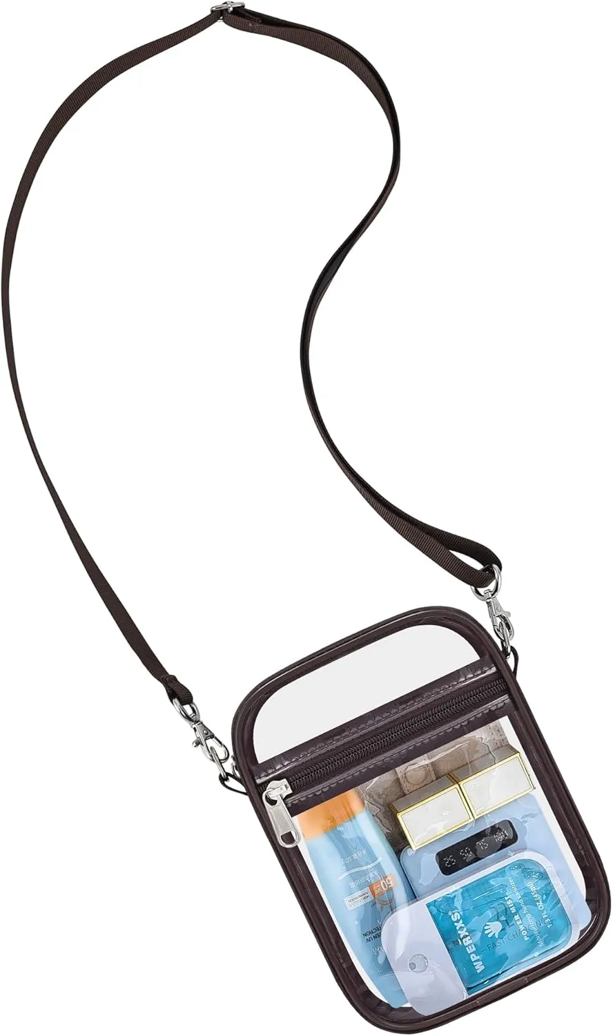 OrabenClear Messenger Bag Clear Bag Stadium Approved, Clear Purse Clear Crossbody Bag for Work, Workout, Sports