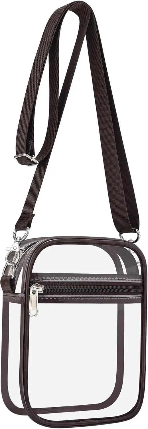 OrabenClear Messenger Bag Clear Bag Stadium Approved, Clear Purse Clear Crossbody Bag for Work, Workout, Sports