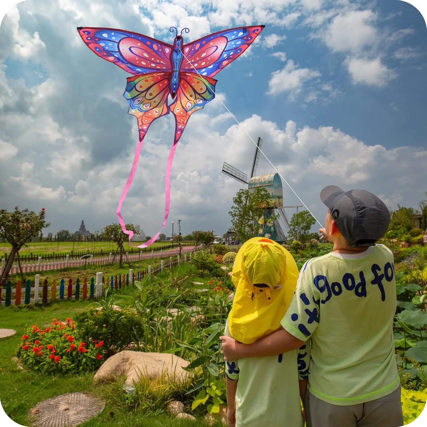 ORGCLDKT-Quadwing Bionic Flying Insect Kite-Butterfly Kite/Dragonfly Kite, Super Easy to Fly with, Ideal for Kids, Adults, Girls, Boys. Kites for The Beach, Grassland, Hiking
