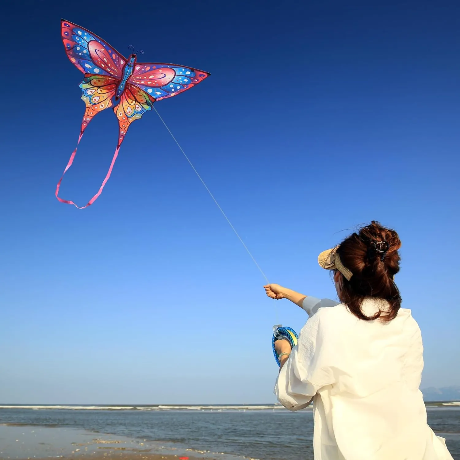 ORGCLDKT-Quadwing Bionic Flying Insect Kite-Butterfly Kite/Dragonfly Kite, Super Easy to Fly with, Ideal for Kids, Adults, Girls, Boys. Kites for The Beach, Grassland, Hiking