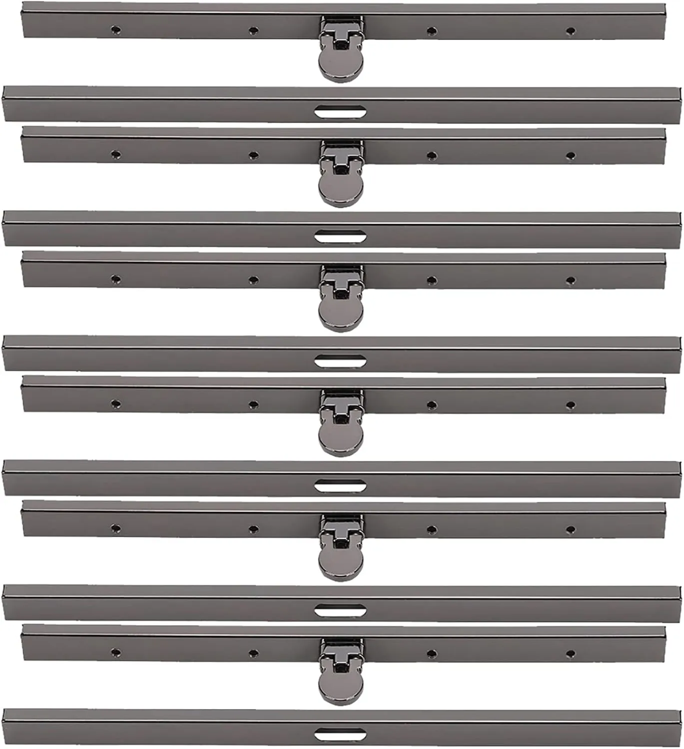 Oumefar 6PCS Metal Wallet Frame Clasp Straight Side Handbag Making Supplies Hardware Accessories Iron Lightweight 19cm (Gun Gray) Home oumefar diva wallet frame