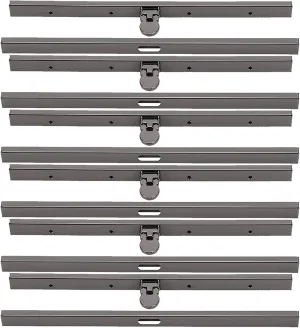 Oumefar 6PCS Metal Wallet Frame Clasp Straight Side Handbag Making Supplies Hardware Accessories Iron Lightweight 19cm (Gun Gray) Home oumefar diva wallet frame