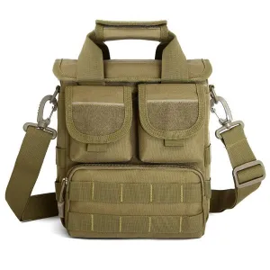 Outdoor Army Fans Tactical Unisex Messenger Bag Handbag Khaki Mud Color