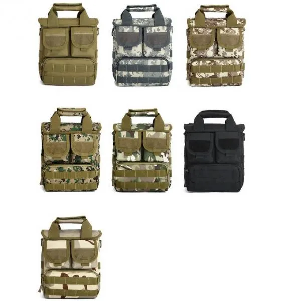 Outdoor Army Fans Tactical Unisex Messenger Bag Handbag Khaki Mud Color