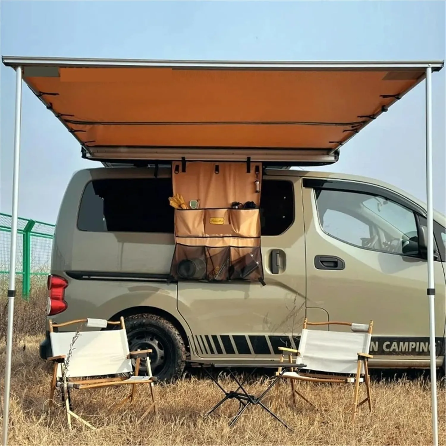 Outdoor Car Side Tent, Expansion Accessories, Shelter with Windows, Side Arrangement of Bags, Projection Screen(2m Tent and Cloth)