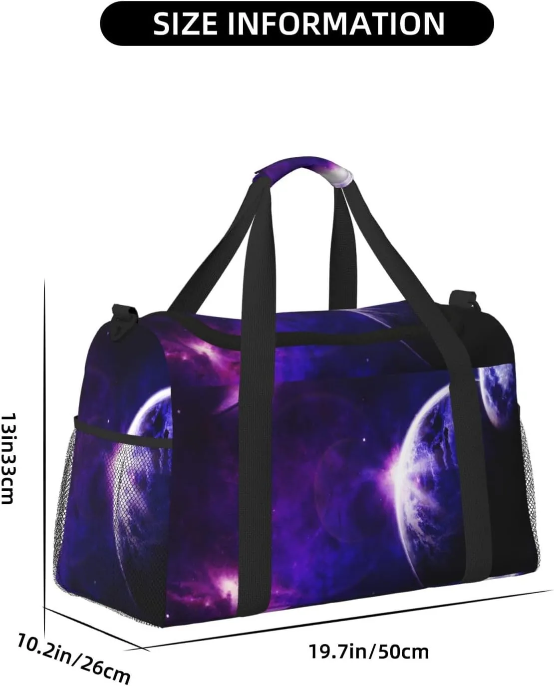 Outer Space Travel Duffel Bag Large Foldable Waterproof Overnight Bag For Beach Swim Bags Pool Sports Gym