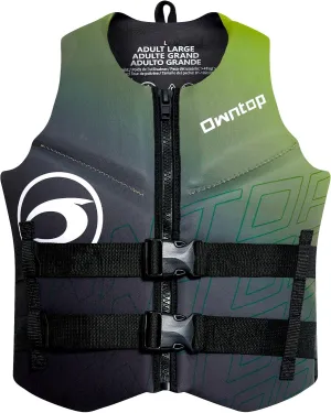 Owntop Swim Vest Adult Water Sport Vest Neoprene Floaties for Swimming, Boating, Kayaking, Fishing | Adjustable Zipper Dual Buckle Foldable Buoyancy Jacket