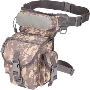 Oxford Cloth Army Camouflage Style Pinpointing Metal Detector Find Bag Messenger Journalist Photography Sport Leg Bag Utility Manager(ACU)