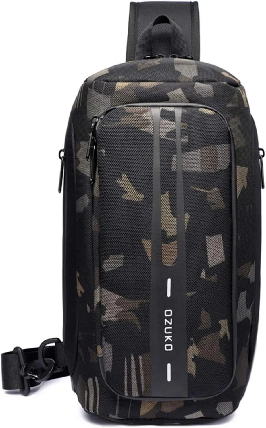 OZUKO Men Chest Crossbody Bags Waterproof Sports Shoulder Fashion Usb Multifunctional Sling Bag