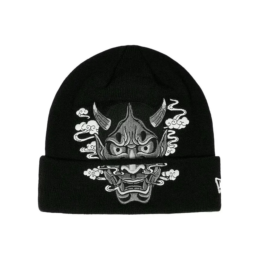 Palace x New Era Mask Beanie Black Black