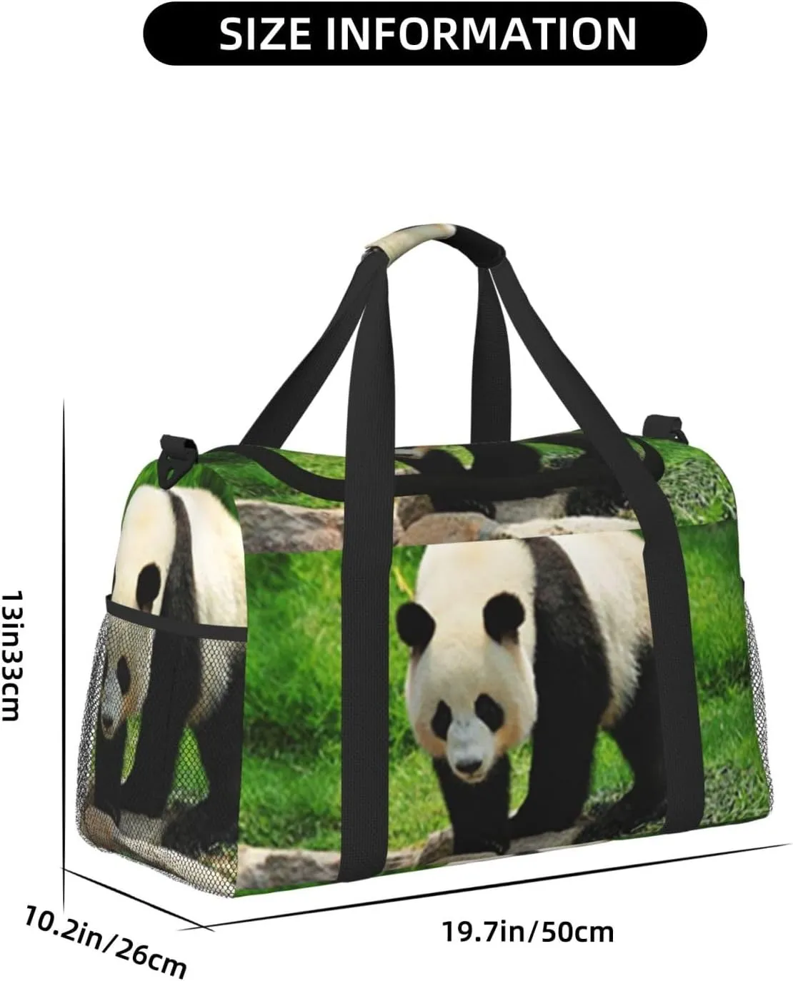 Panda Travel Duffel Bag Large Foldable Waterproof Overnight Bag For Beach Swim Bags Pool Sports Gym