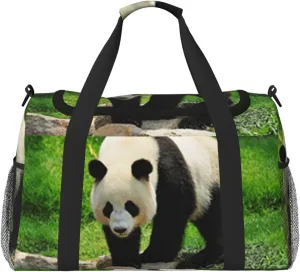Panda Travel Duffel Bag Large Foldable Waterproof Overnight Bag For Beach Swim Bags Pool Sports Gym