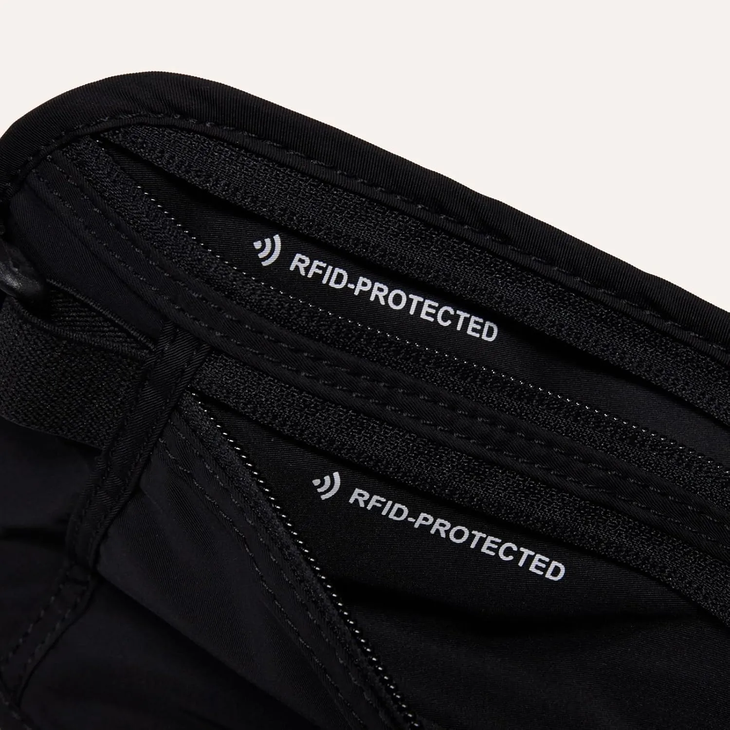 Pander Unisex RFID Anti Theft Waist Pouch Money Belt for Travel, Blocking Hidden Wallet Belt Bag for Women, Protects Your Valuables and Data. (Black Onyx)