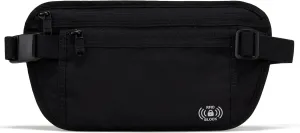 Pander Unisex RFID Anti Theft Waist Pouch Money Belt for Travel, Blocking Hidden Wallet Belt Bag for Women, Protects Your Valuables and Data. (Black Onyx)
