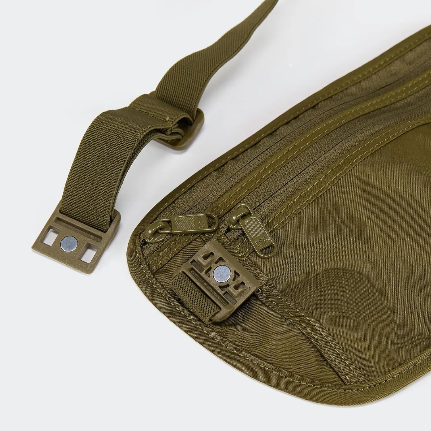 Pander Unisex RFID Anti Theft Waist Pouch Money Belt for Travel, Blocking Hidden Wallet Belt Bag for Women, Protects Your Valuables and Data.(Dark Moss)