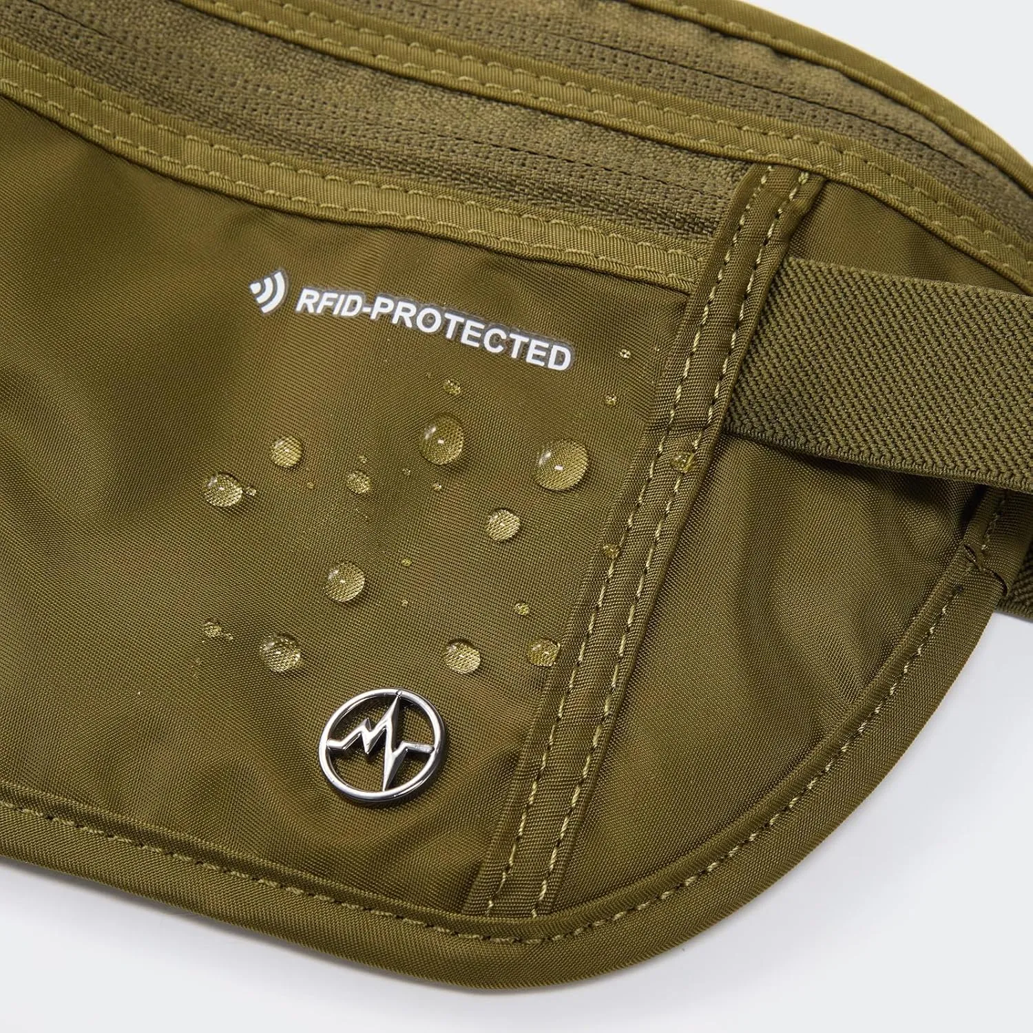 Pander Unisex RFID Anti Theft Waist Pouch Money Belt for Travel, Blocking Hidden Wallet Belt Bag for Women, Protects Your Valuables and Data.(Dark Moss)