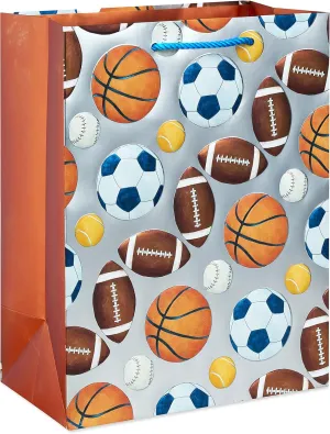 Papyrus 13" Large Gift Bag (Sports) for Kid's Birthdays (1 Bag)