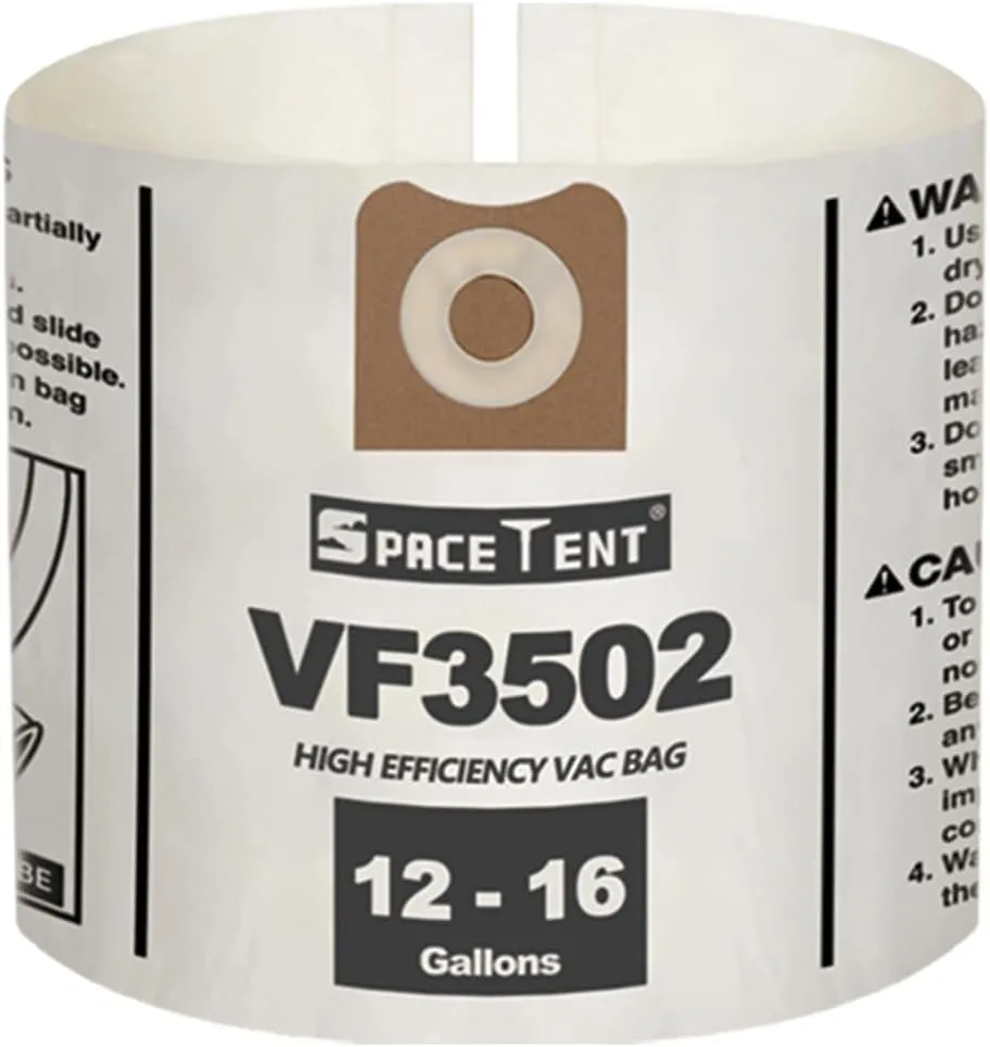 Part # RIDGID VF3502 Replacement Shop Vac Bags for Rigid 12, 14, and 16-Gallon Wet/Dry Vacuums, 5 Pack, 23743, Size A
