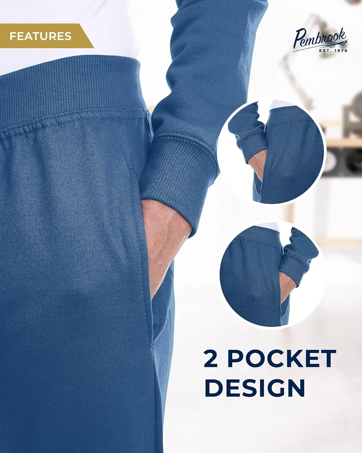 Pembrook Womens Sweat Suits Two-Piece - Ladies Sweatsuits Sets | Embroidered Fleece Sets for Women 2 Piece