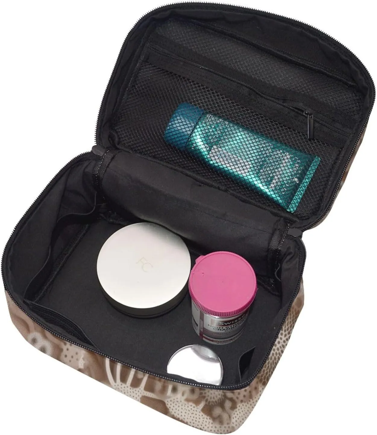 Petoskey Stone Portable Travel Portable Makeup Bag, Petoskey Stone Toiletries Bag, Cute Cosmetic Bags Unisex Daily Necessities Storage Bag