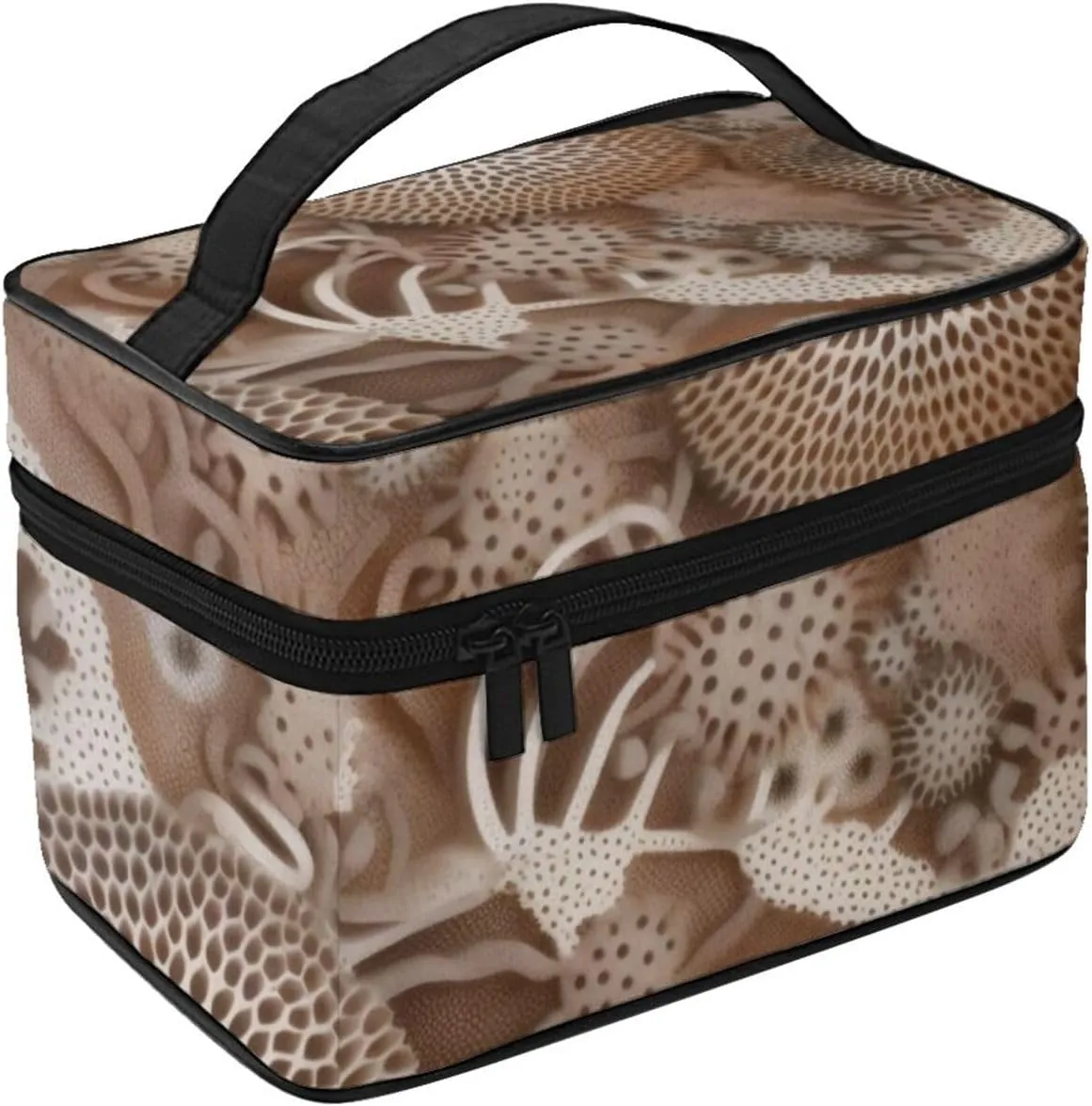 Petoskey Stone Portable Travel Portable Makeup Bag, Petoskey Stone Toiletries Bag, Cute Cosmetic Bags Unisex Daily Necessities Storage Bag