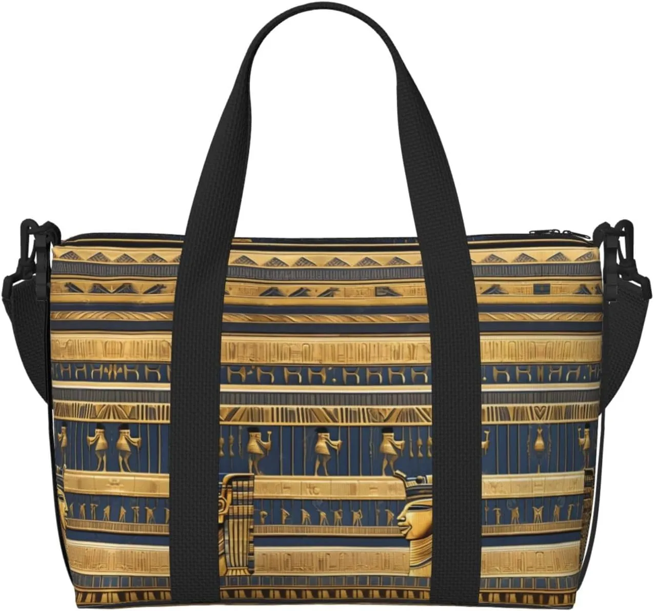 Phayah Egyptian Pharaonic Frescoes Travel Duffel Bag,Sports Tote Gym Bag,Shoulder Weekender Overnight Bag For Women