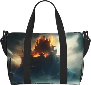 Phayah Mysterious City In The Sea Travel Duffel Bag,Sports Tote Gym Bag,Shoulder Weekender Overnight Bag For Women
