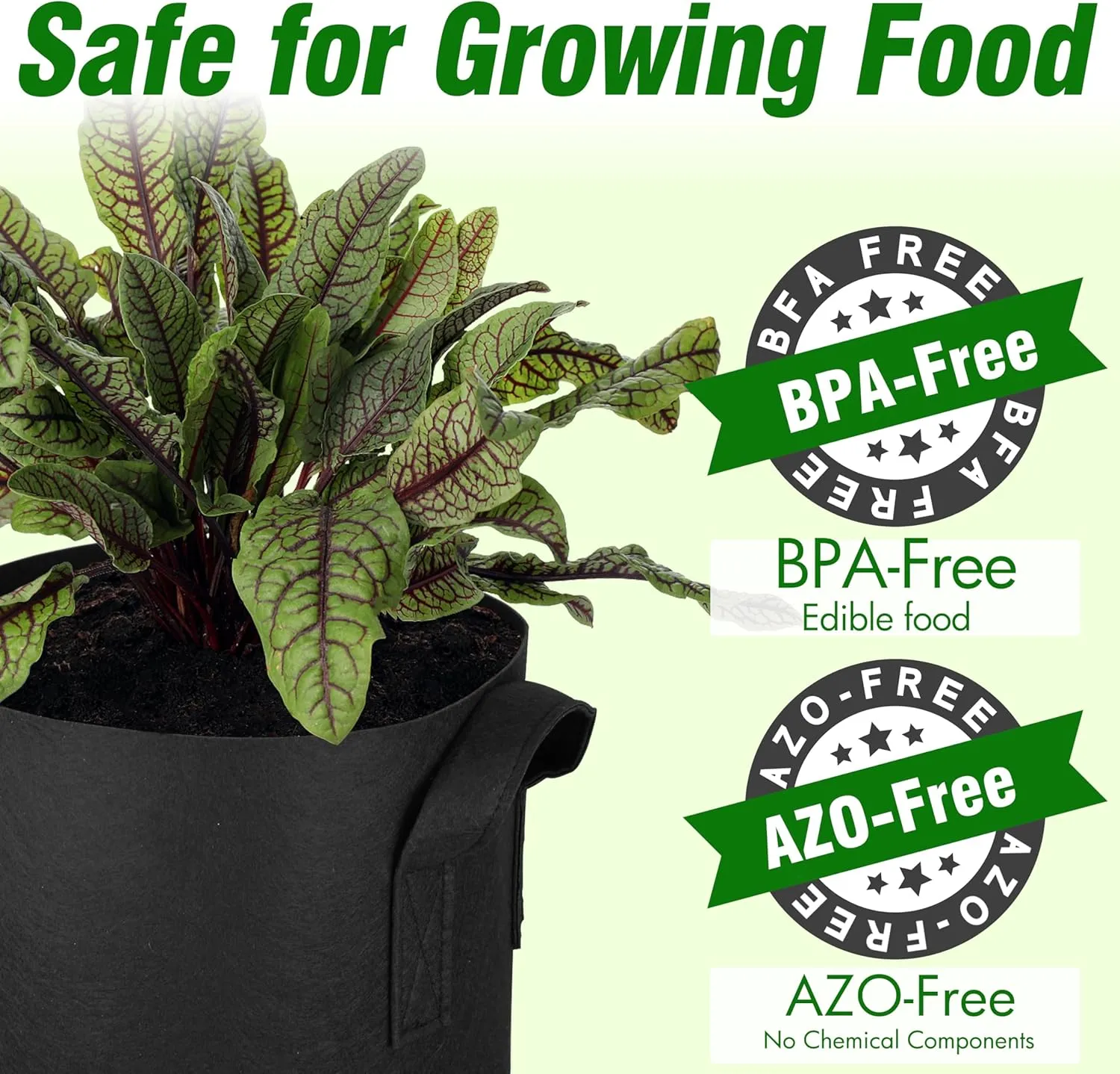 PHYEX 12-Pack 7 Gallon Grow Bags, Thickened 300G Nonwoven Fabric Pots with Reinforced Handles, Planting Bags for Healthy Root Growth, Vegetables, and Flowers, Come with 12 Pcs Plant Labels