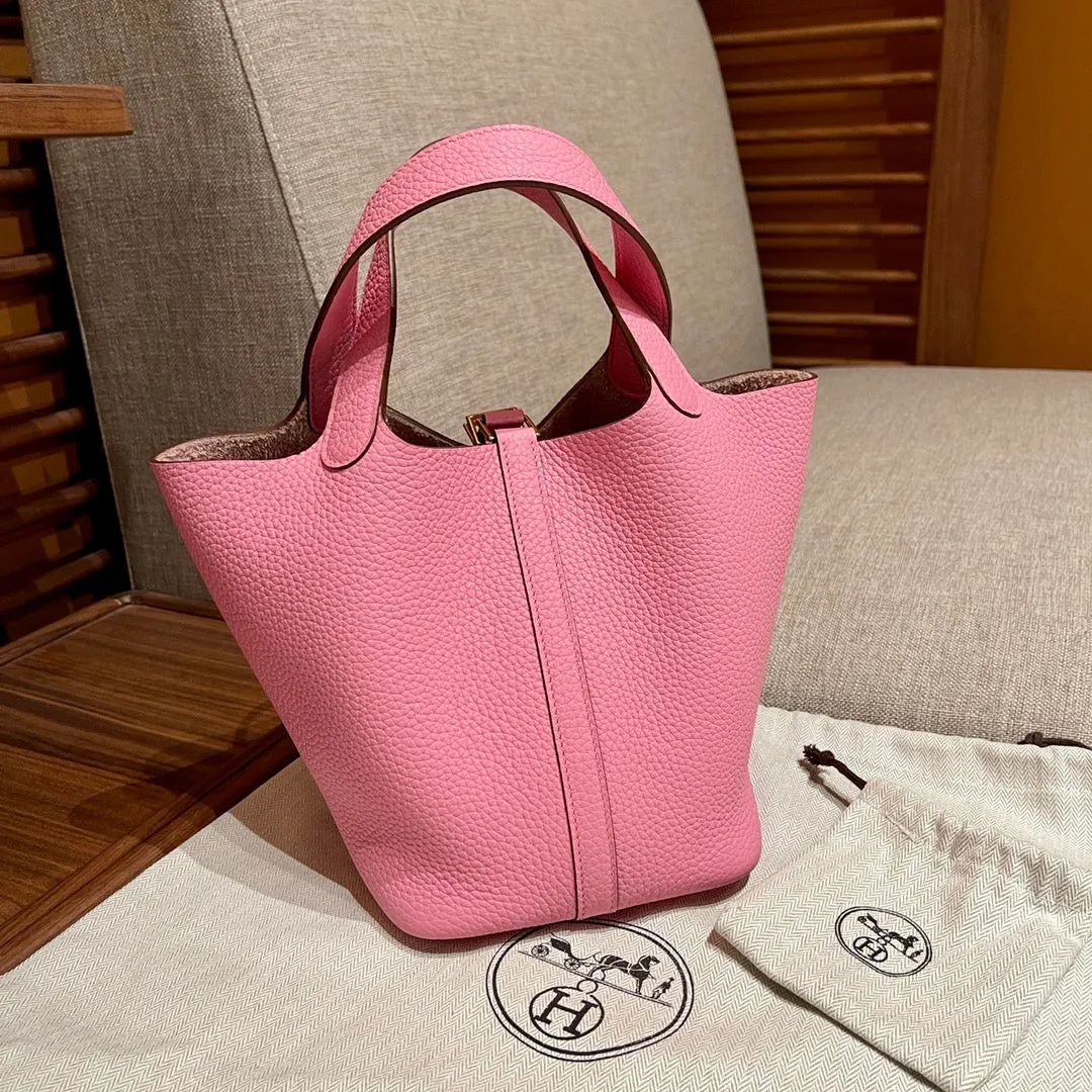 picotin lock 18 pink togo ghw