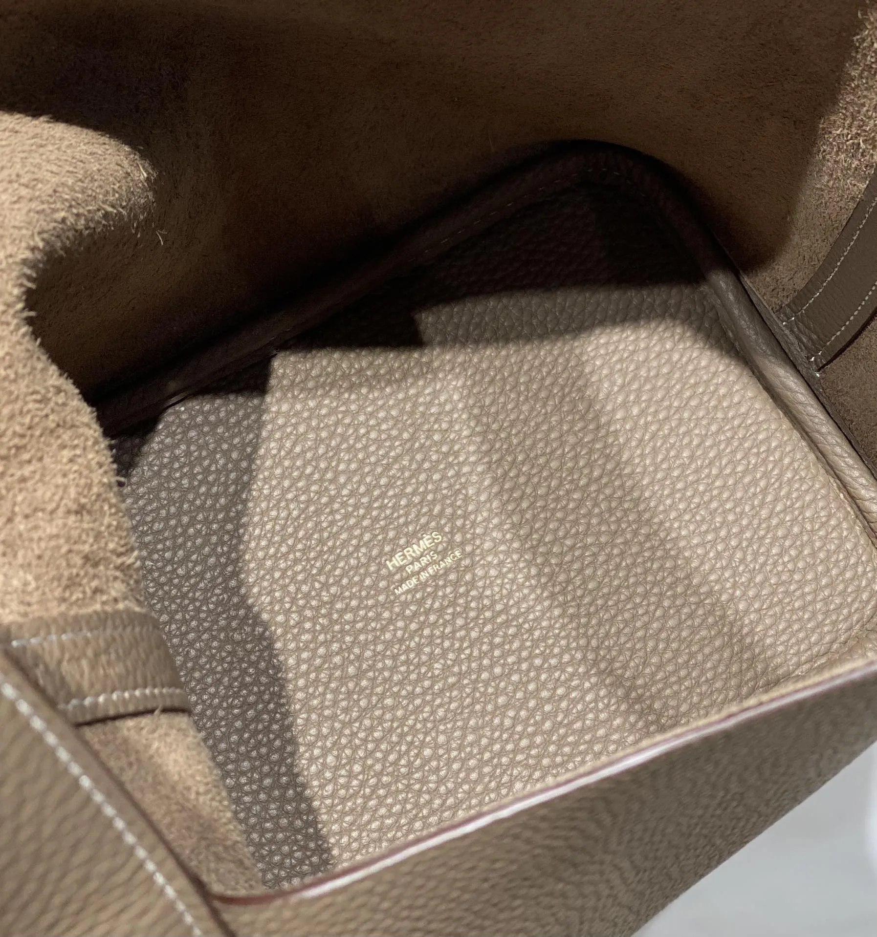 picotin lock etoupe togo leather gold hardware