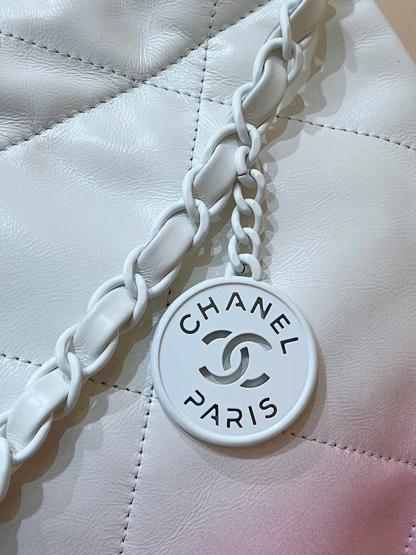 pink hobo white CHANEL cc22 Invitation-only sale bag lambskin Exclusive products silver hardware