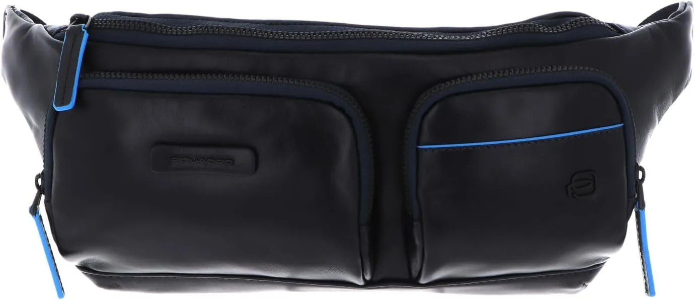 Piquadro Waistpack Linea Blue Square Bum Bag Unisex Leather Blue