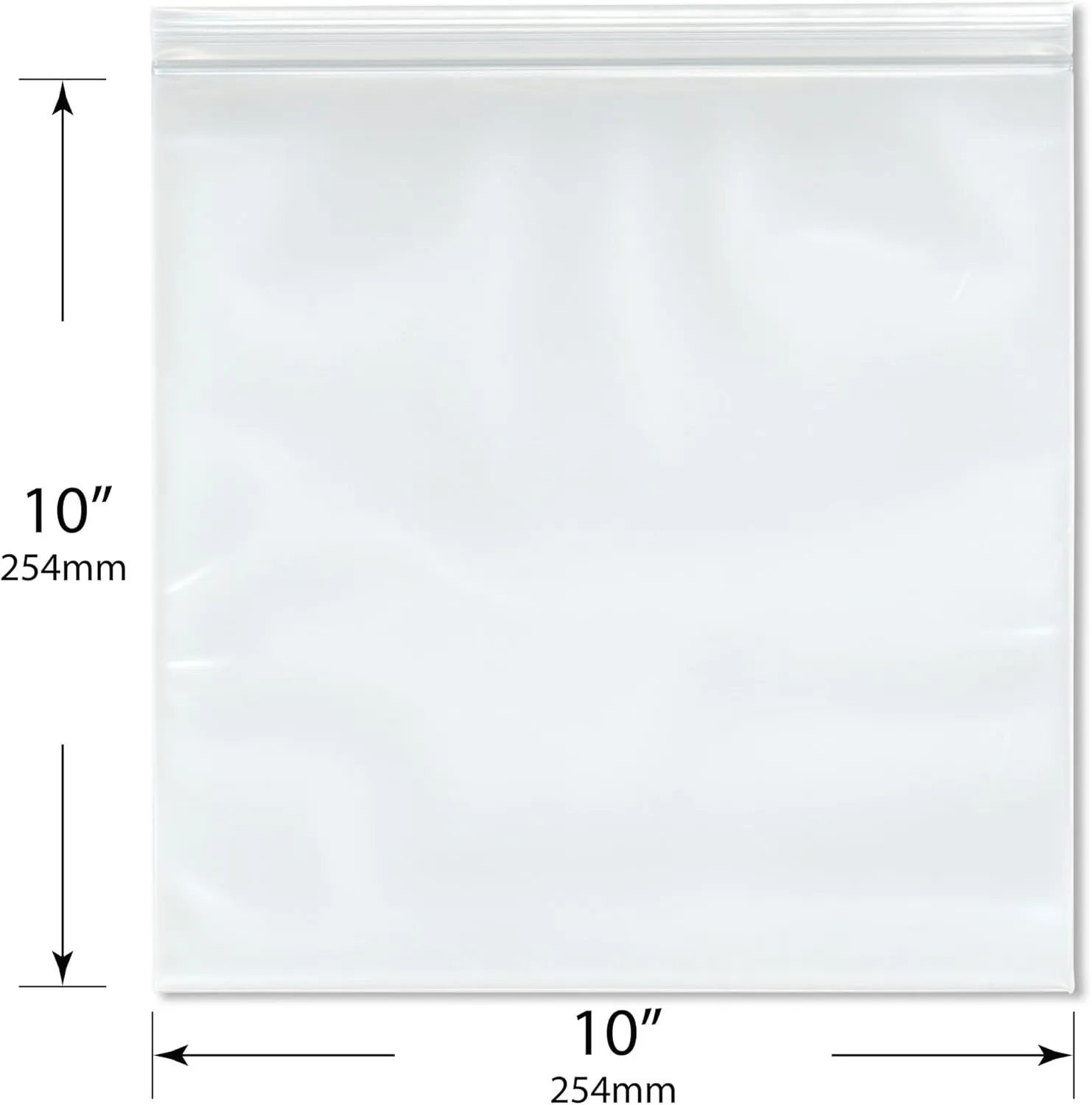Plymor 10" x 12" (Pack of 50), 6 Mil Industrial Duty Zipper Reclosable Plastic Bags