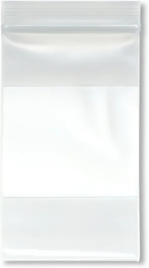 Plymor 3" x 5" (Pack of 100), 6 Mil Industrial Duty White-Block Zipper Reclosable Plastic Bags
