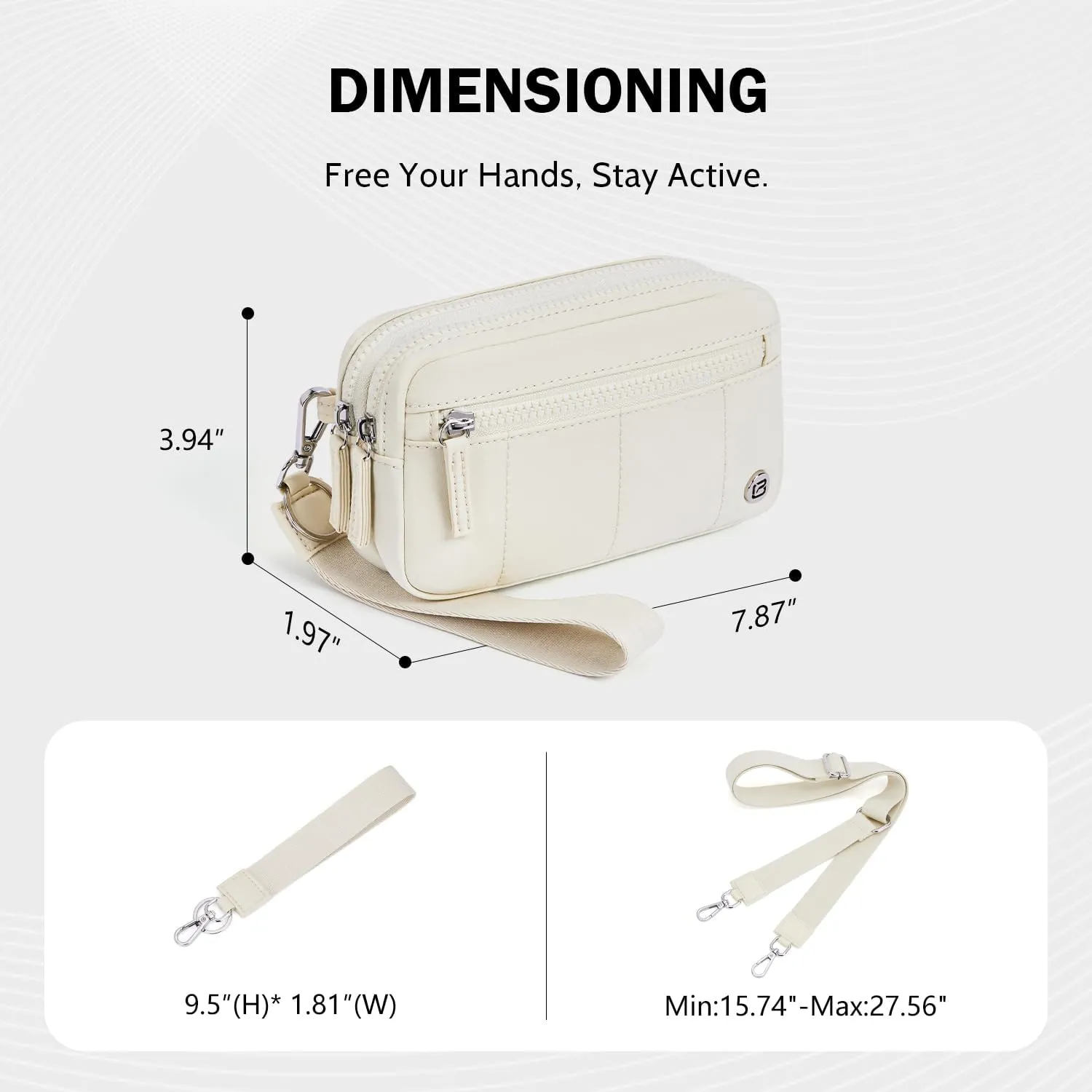 POIUGOYA Small Nylon Crossbody Bags for Women,RFID Wristlet Purse Built in Wallet, 4 Zipper Crossbody Wallet Phone Organizer
