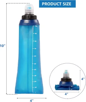 Portable 1.0L Water Fiter, Outdoor Water Filter Backpacking, Collapsible Hiking Water Filter, Water Filter Camping，Water Backpack For Travrling（Blue）