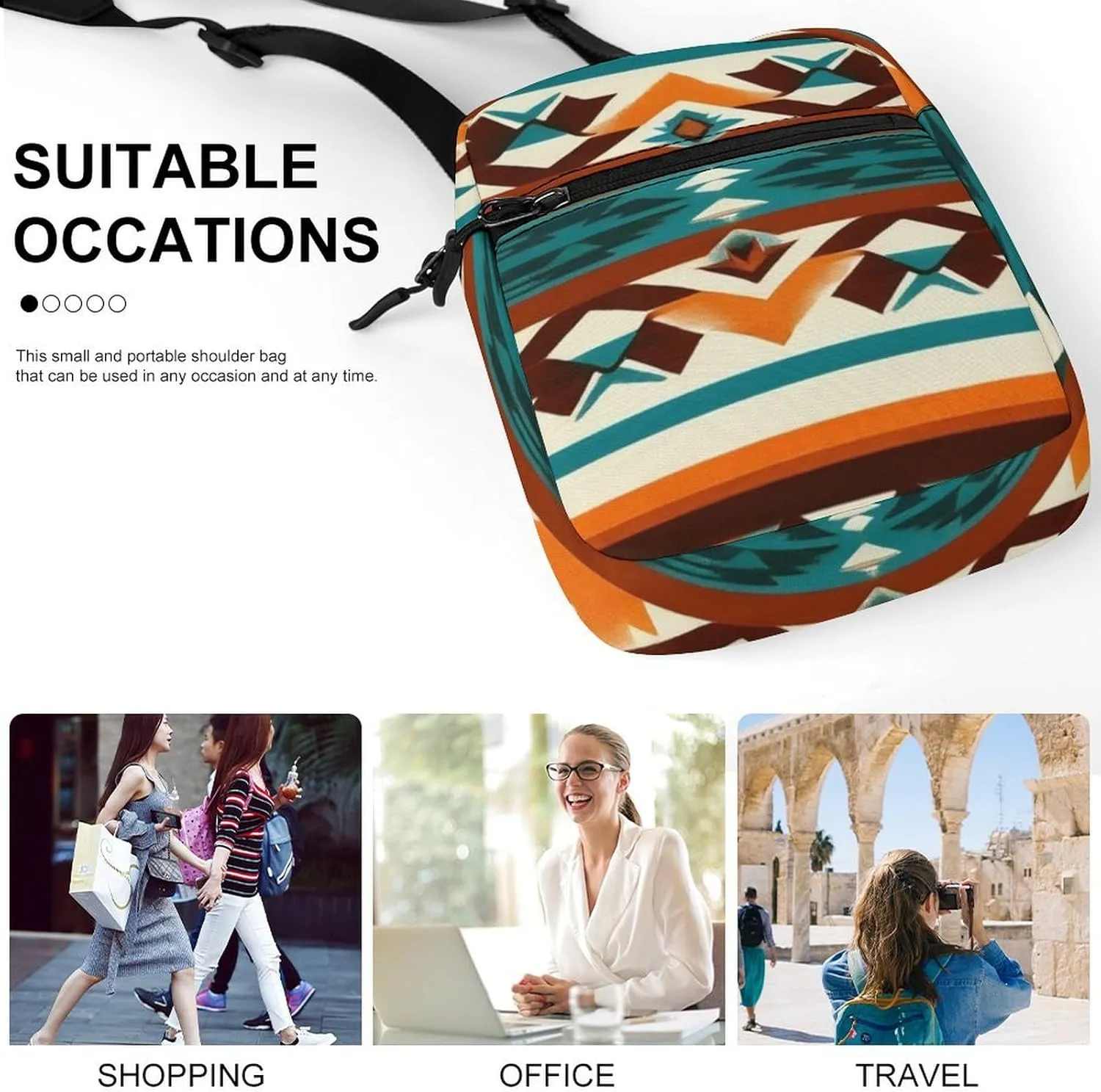 Portable Mini Crossbody Bag, Casual Small Travel Pouch Cell Phone Handbags Waterproof Messenger Bags