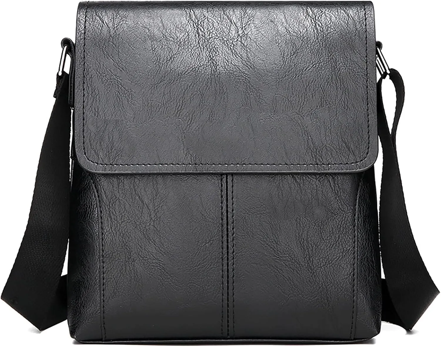 PORT&LOTUS Messenger Bags for Men - Small PU Leather Crossbody Bags