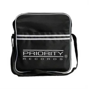 Priority Logo Striped Messenger Bag New with Tags