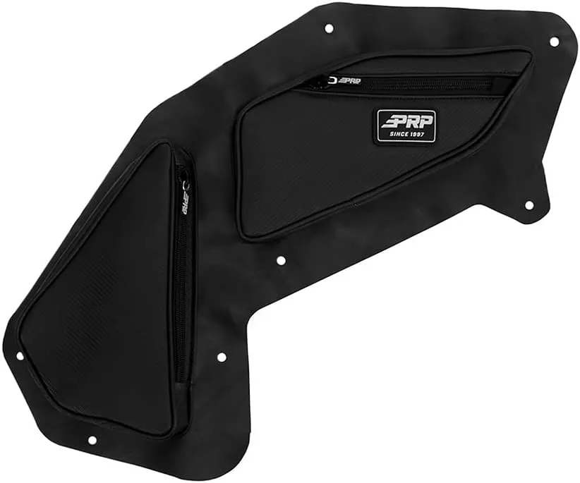 PRP Baja Off Road Storage Bag Pouch for UTV’s, 4x4 | Perfect for Tools, Accessories, Easy Access, 2-inch Straps, Black Vinyl (Red Trim)