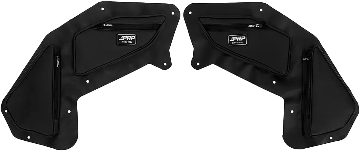 PRP Baja Off Road Storage Bag Pouch for UTV’s, 4x4 | Perfect for Tools, Accessories, Easy Access, 2-inch Straps, Black Vinyl (Red Trim)