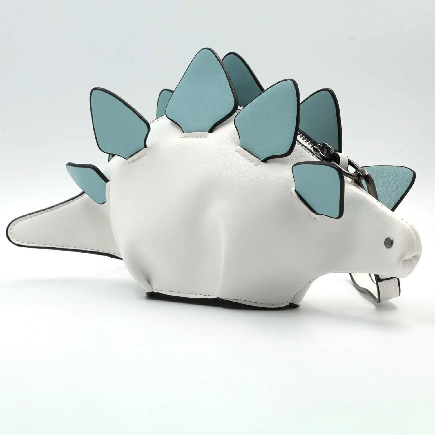 PU Leather Handbags Wallets Clutch Hobos for Women Inosaur Shape Crossbody Bag Triceratops Shoulder Messenger