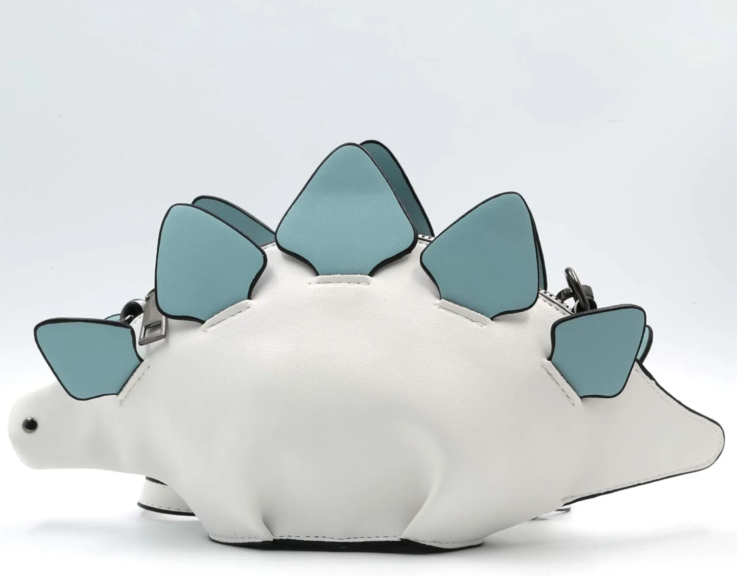 PU Leather Handbags Wallets Clutch Hobos for Women Inosaur Shape Crossbody Bag Triceratops Shoulder Messenger