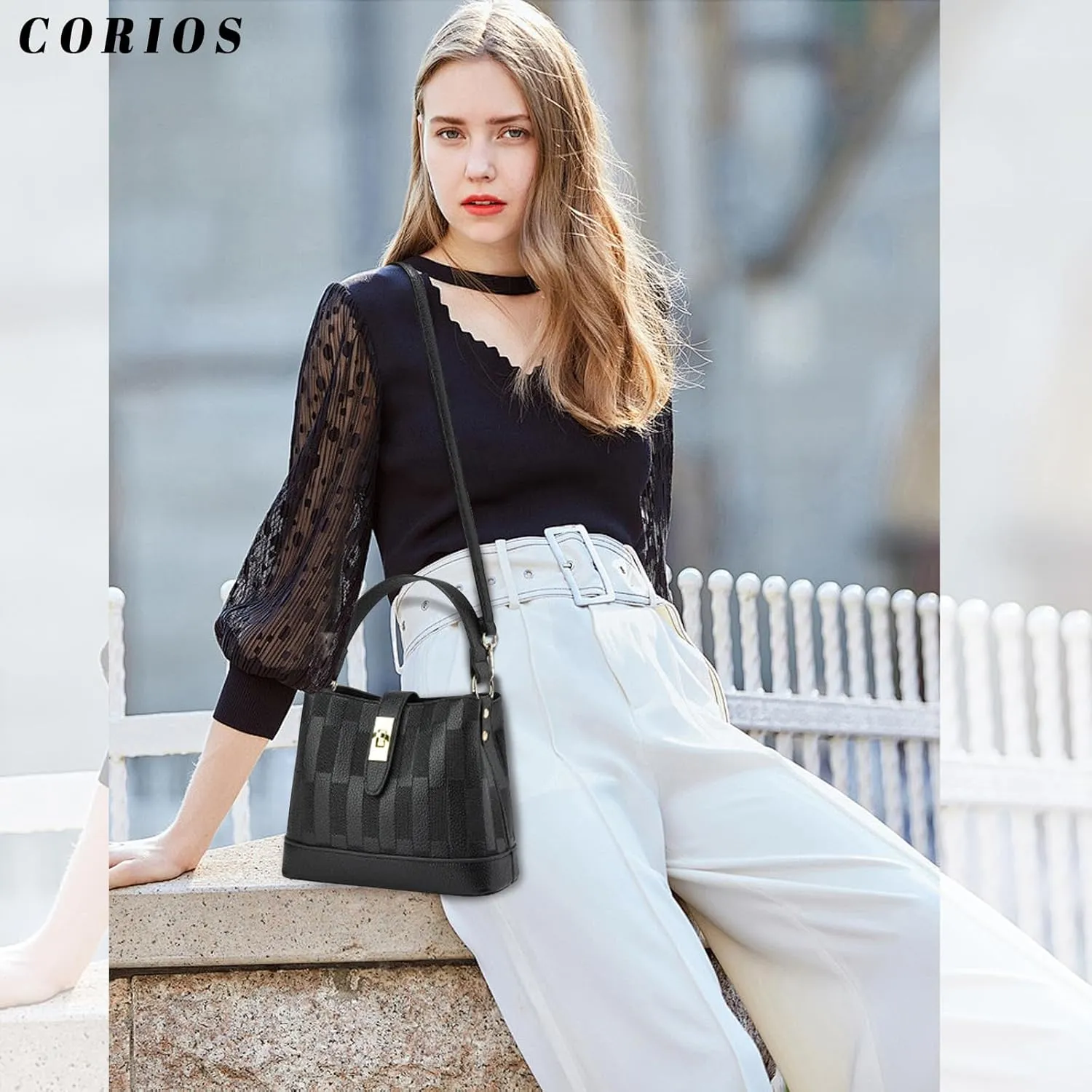 PU Leather Shoulder Bag for Women Elegant Handbag Ladies Crossbody Bag Retro Messenger Bag Waterproof Top-handle Bag