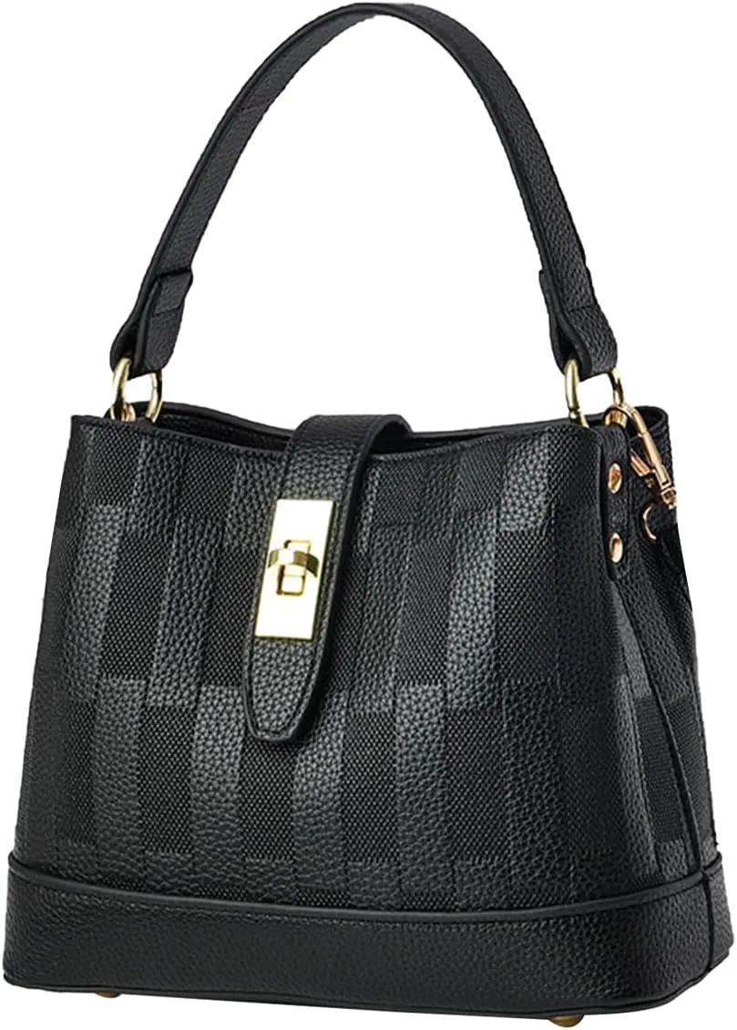 PU Leather Shoulder Bag for Women Elegant Handbag Ladies Crossbody Bag Retro Messenger Bag Waterproof Top-handle Bag