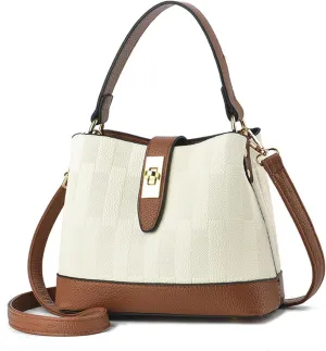 PU Leather Shoulder Bag for Women Elegant Handbag Ladies Crossbody Bag Retro Messenger Bag Waterproof Top-handle Bag